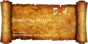 Domány Anita névjegykártya